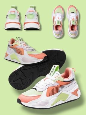 Like New 💚 PUMA Women's RS-X Mismatched Multicolor PU Leather Sneakers